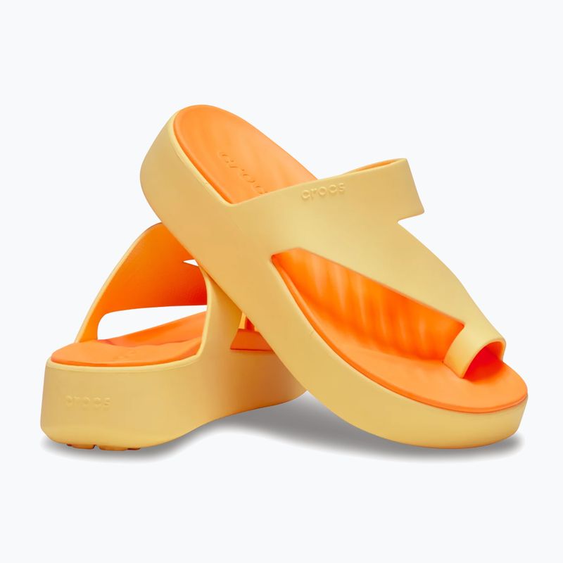 Japonki damskie Crocs Getaway Platform Toe Loop golden hour 3