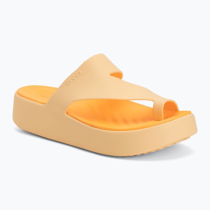 Japonki damskie Crocs Getaway Platform Toe Loop golden hour