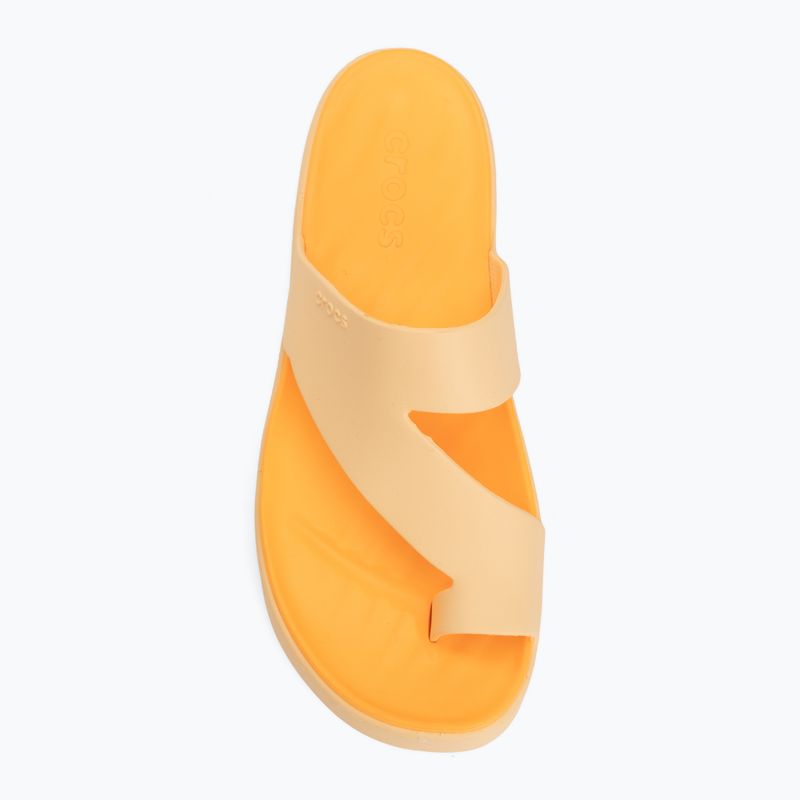 Japonki damskie Crocs Getaway Platform Toe Loop golden hour 5
