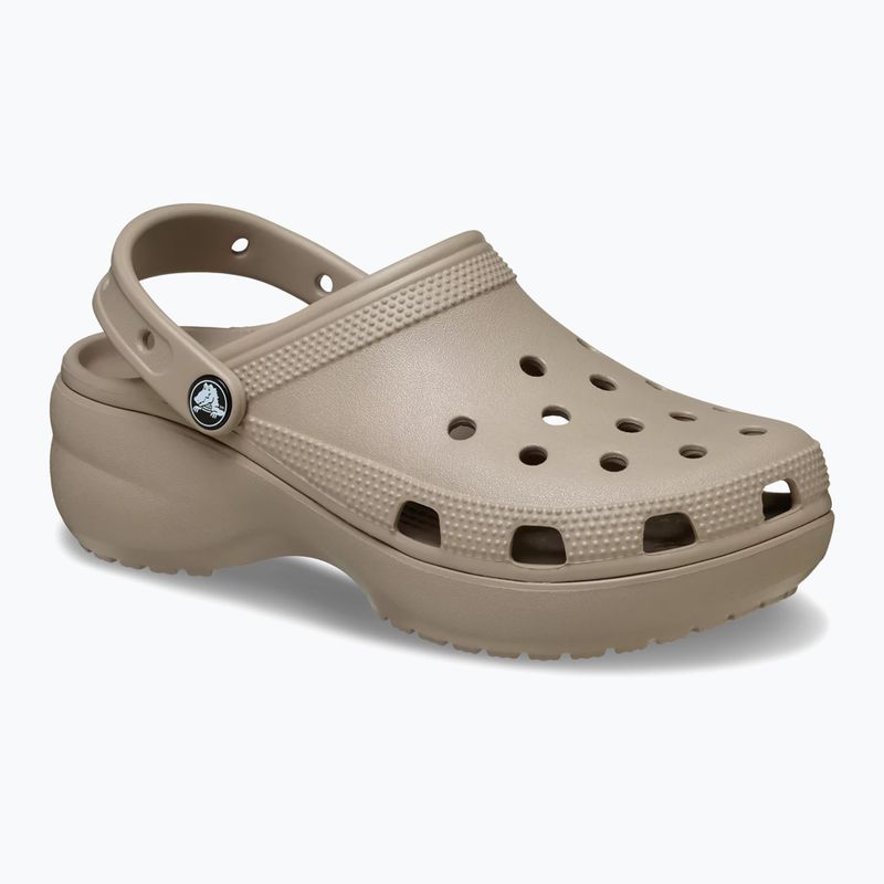 Klapki damskie Crocs Classic Platform Clog taupe