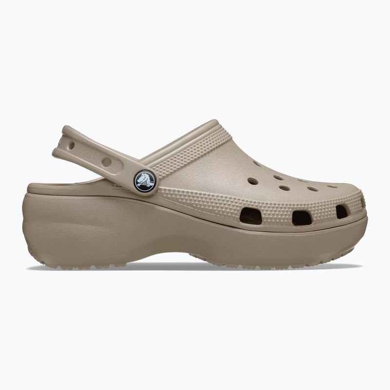 Klapki damskie Crocs Classic Platform Clog taupe 2