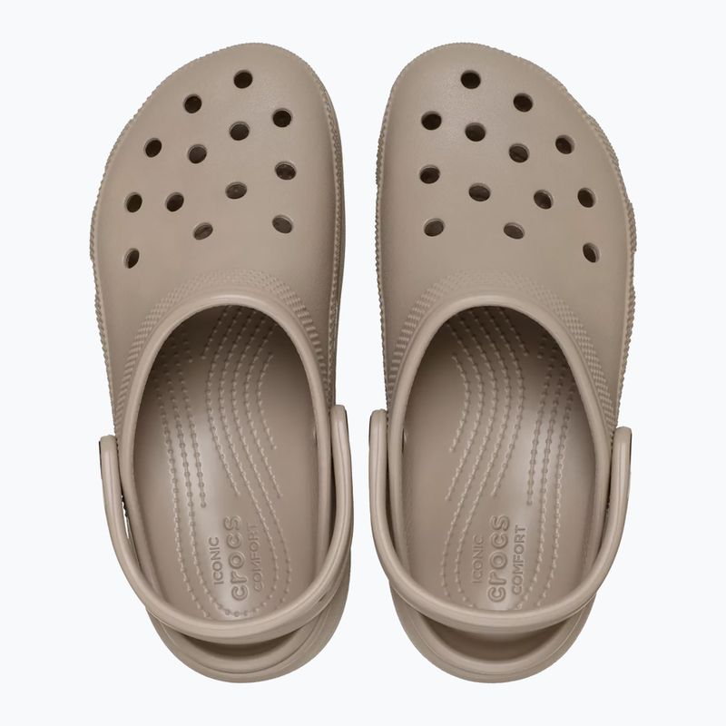 Klapki damskie Crocs Classic Platform Clog taupe 5
