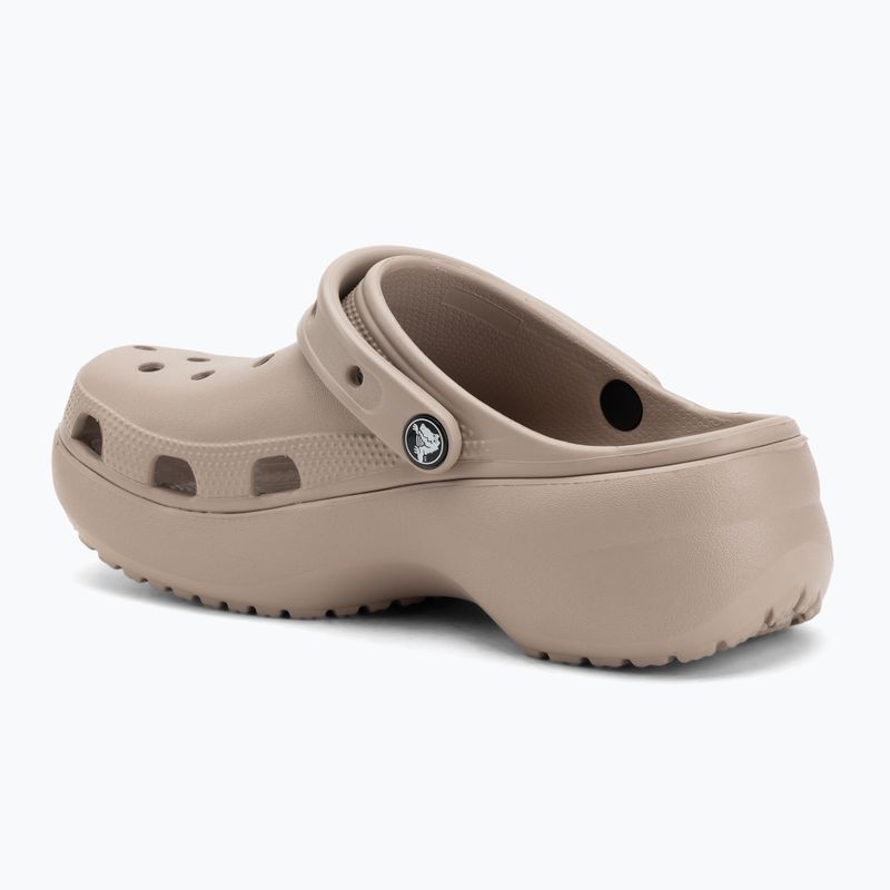 Klapki damskie Crocs Classic Platform Clog taupe 4