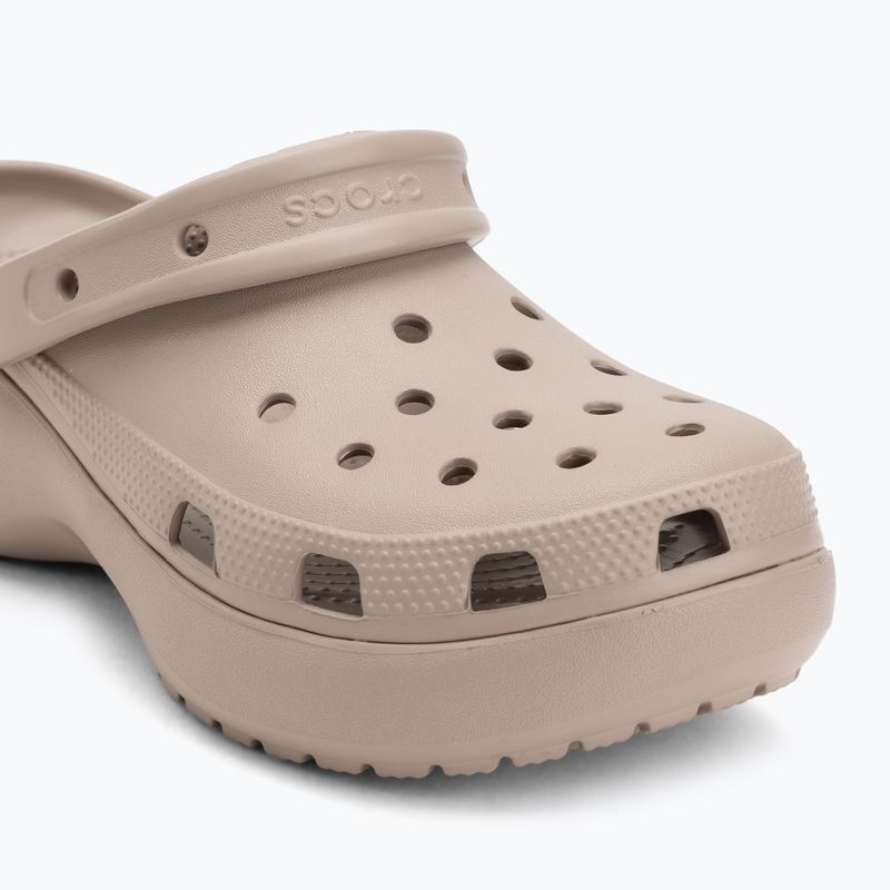 Klapki damskie Crocs Classic Platform Clog taupe 8
