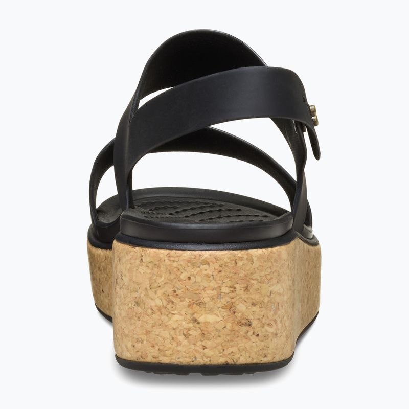Sandały damskie Crocs Brooklyn Cork Low Wedge black/black 3