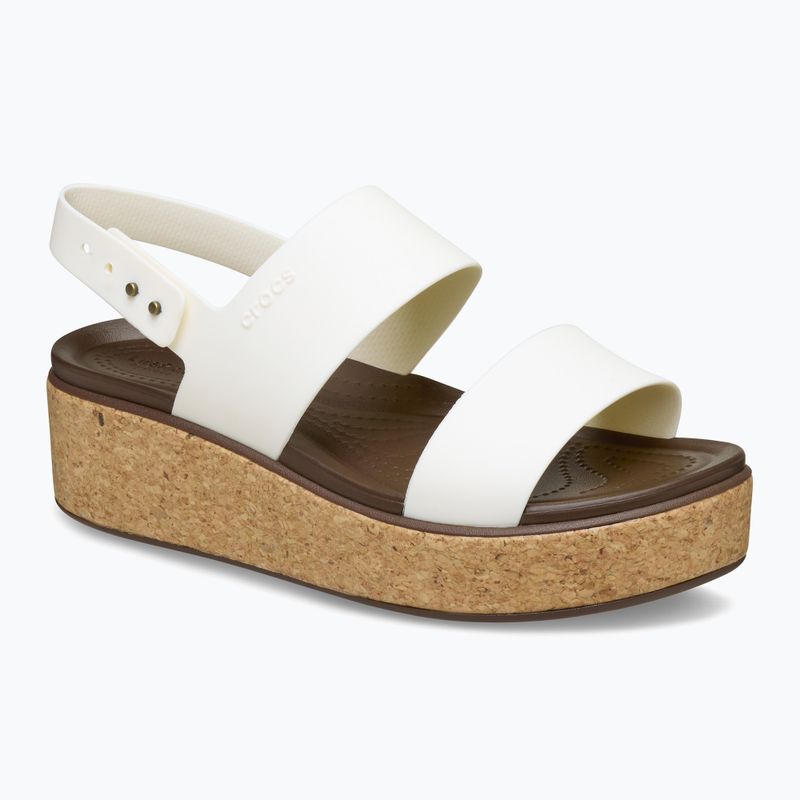 Sandały damskie Crocs Brooklyn Cork Low Wedge chalk
