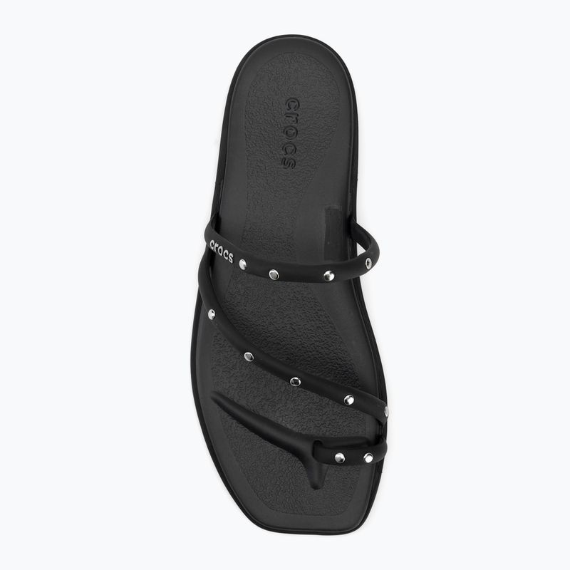 Klapki damskie Crocs Miami Studded Toe Loop black 5