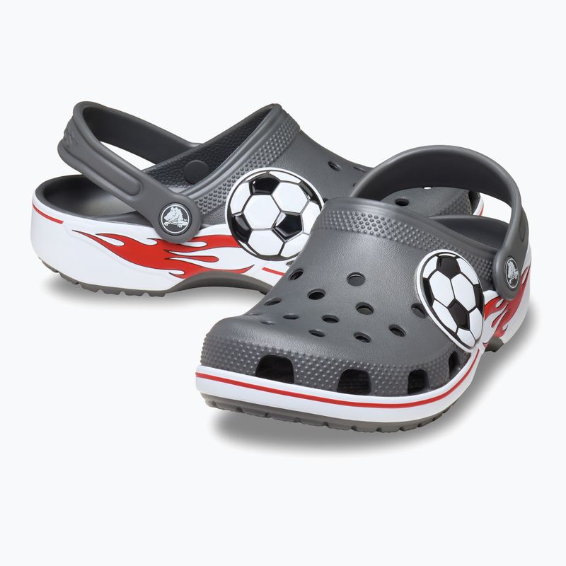 Klapki dziecięce Crocs Classic Soccer Band Clog Kids slate grey 14