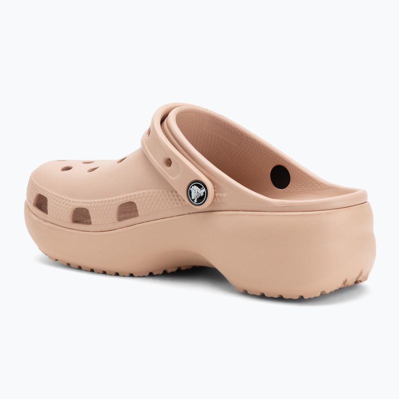 Klapki damskie Crocs Classic Platform Clog pink caramel 4