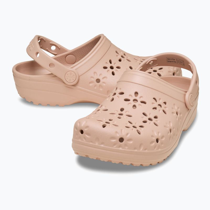 Klapki Crocs Classic Floral Cutout Clog pink caramel 6