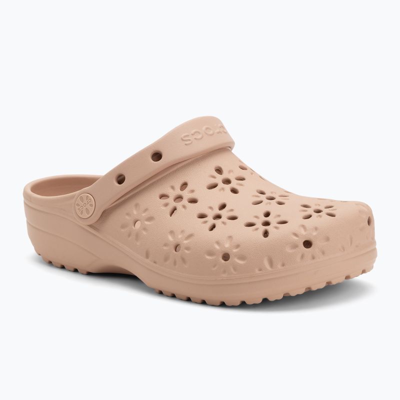 Klapki Crocs Classic Floral Cutout Clog pink caramel 2