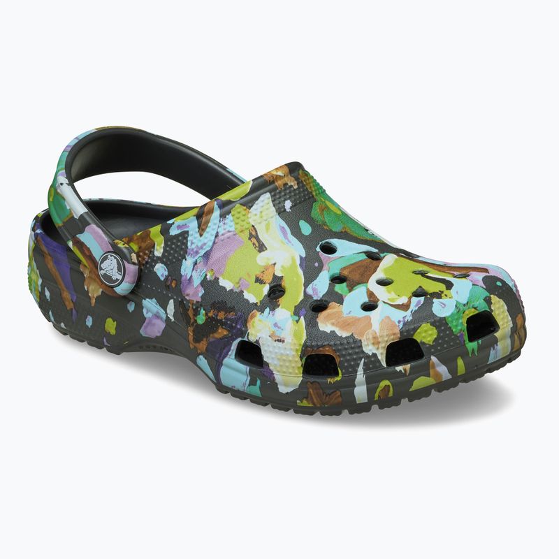 Klapki Crocs Classic Painted Floral black sand 9