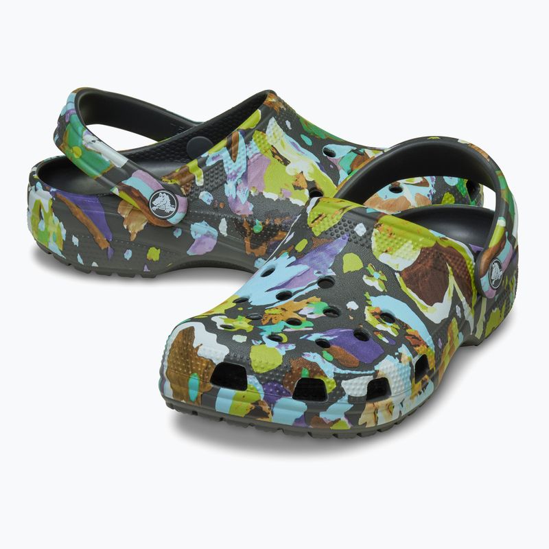 Klapki Crocs Classic Painted Floral black sand 14