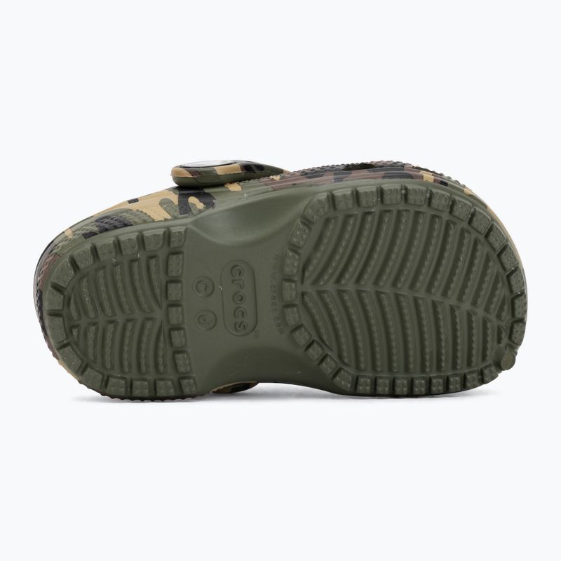 Klapki dziecięce Crocs Classic Camouflage Toddler army green/multi 5