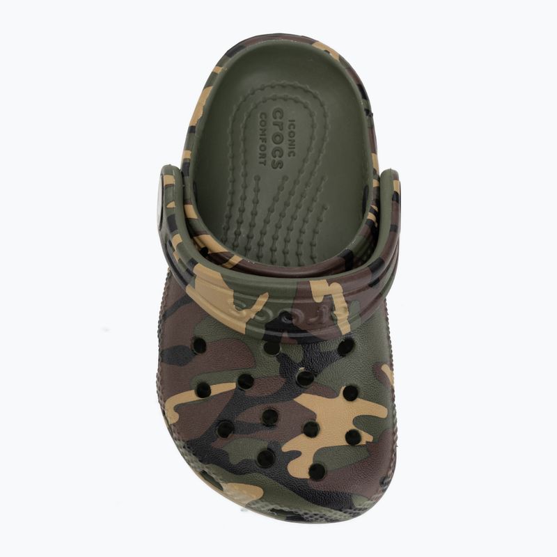Klapki dziecięce Crocs Classic Camouflage Toddler army green/multi 6