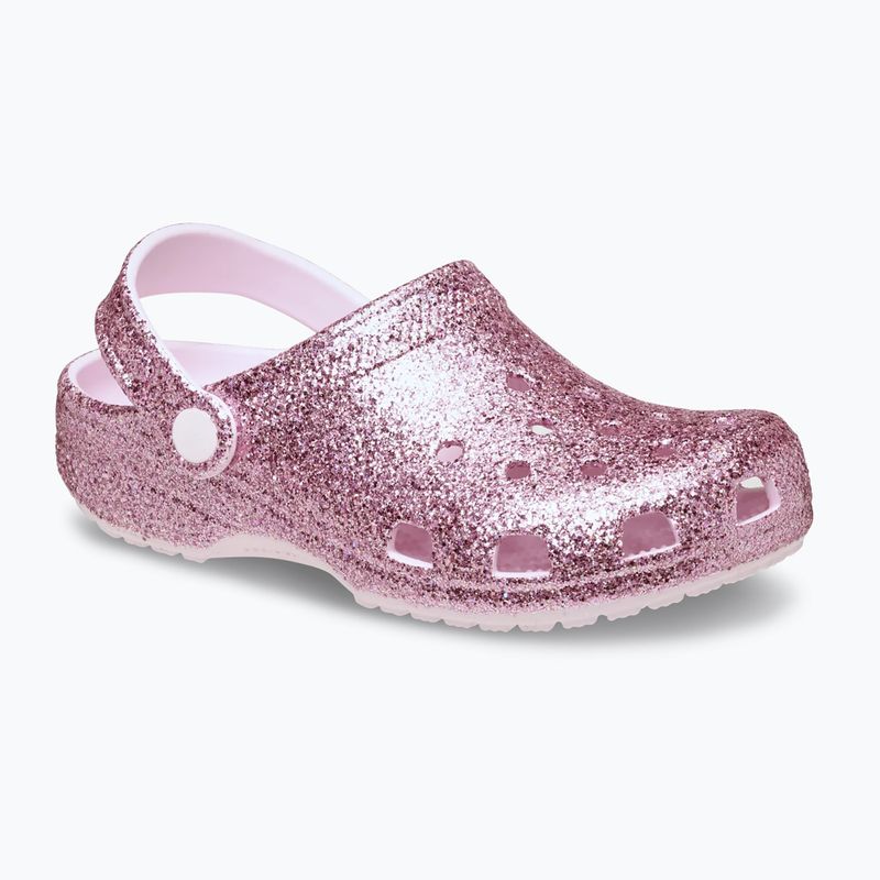 Klapki dziecięce Crocs Classic Chunky Glitter pink milk 9