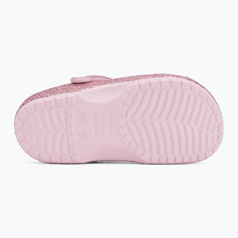 Klapki dziecięce Crocs Classic Chunky Glitter pink milk 5