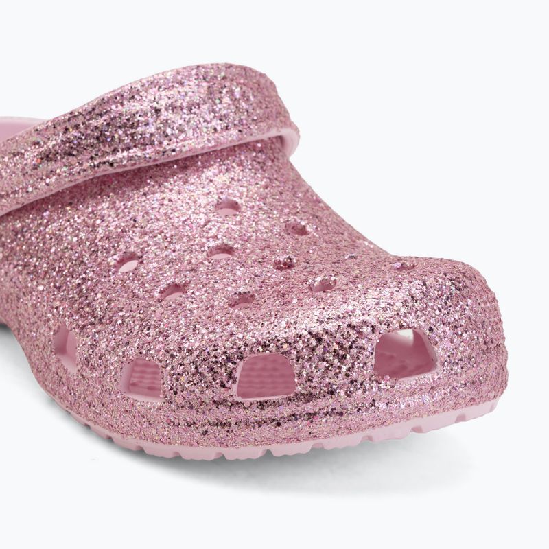Klapki dziecięce Crocs Classic Chunky Glitter pink milk 8