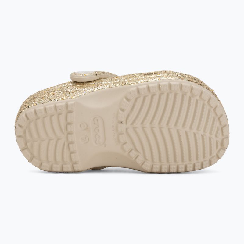 Klapki dziecięce Crocs Classic Chunky Glitter 211940 sandstone 5