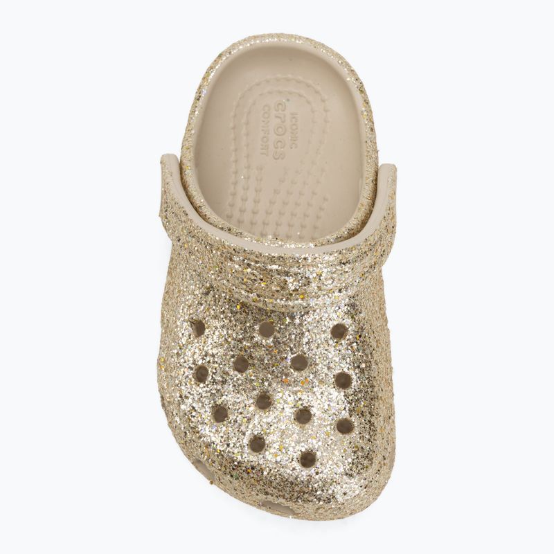 Klapki dziecięce Crocs Classic Chunky Glitter 211940 sandstone 6
