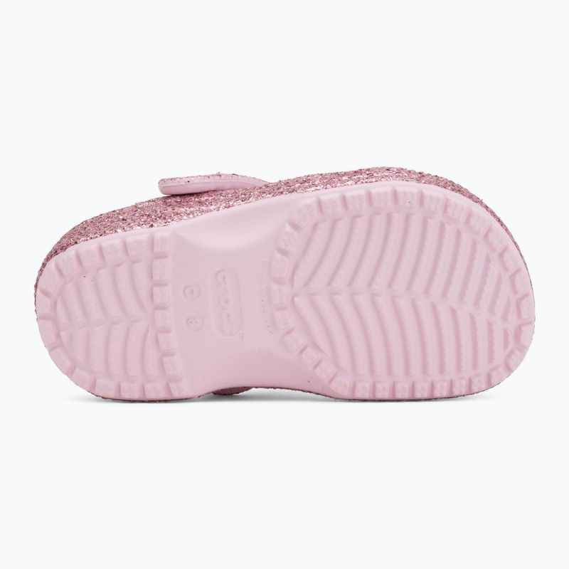 Klapki dziecięce Crocs Classic Chunky Glitter 211940 pink milk 5