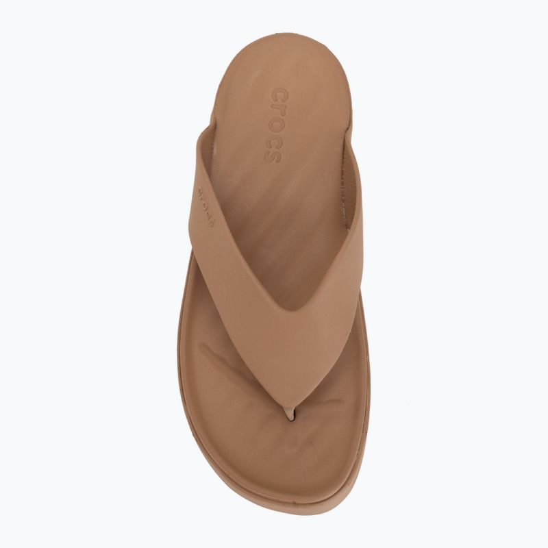 Japonki damskie Crocs Gateway Platform milk chocolate 5