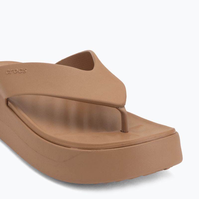Japonki damskie Crocs Gateway Platform milk chocolate 7