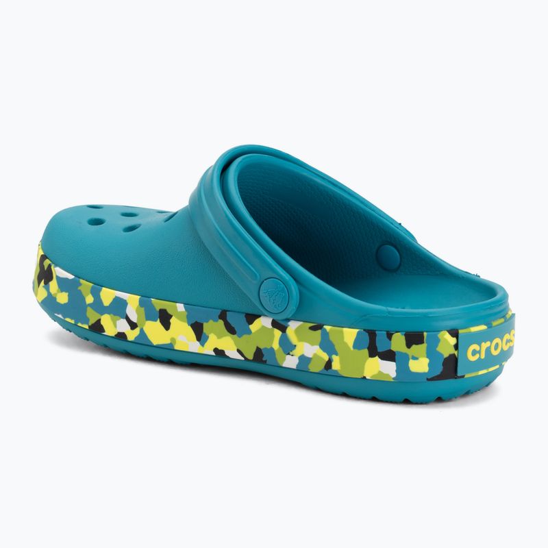 Klapki dziecięce Crocs Crockband Glow Confetti Band turbo teal/multi 4