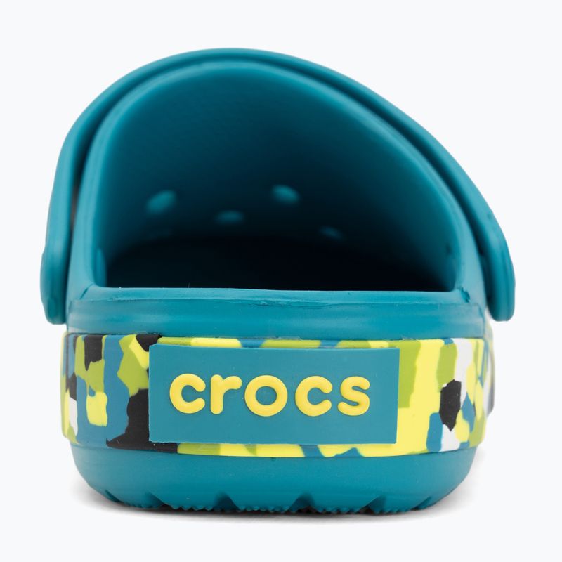 Klapki dziecięce Crocs Crockband Glow Confetti Band turbo teal/multi 7