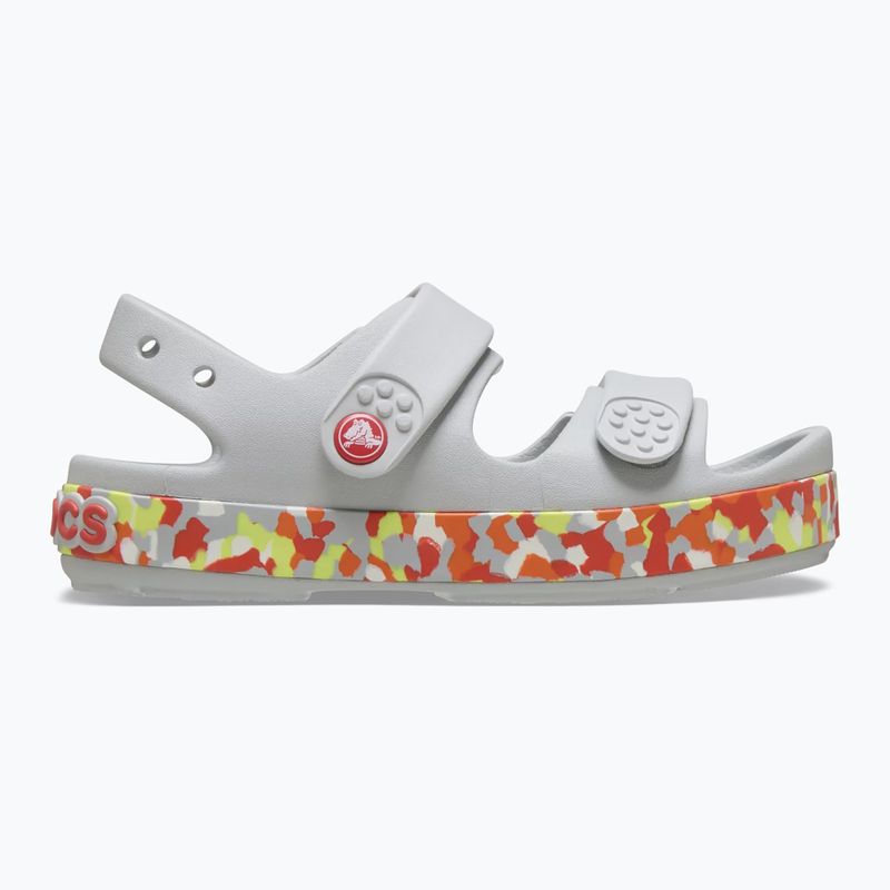 Sandały dziecięce Crocs Crocband Cruiser Glow Confetti Band atmosphere/flame 2