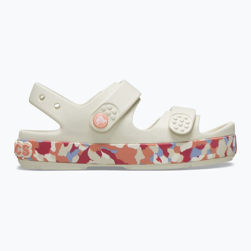 Sandały dziecięce Crocs Crocband Cruiser Glow Confetti Band summit white/guava 2