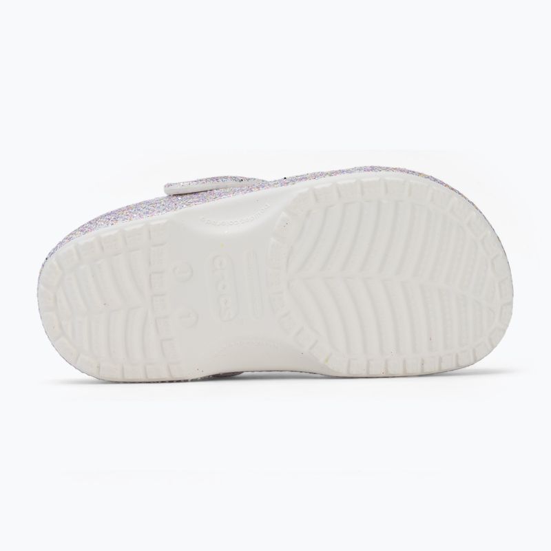 Klapki dziecięce Crocs Classic Fantasy Glitter white 5