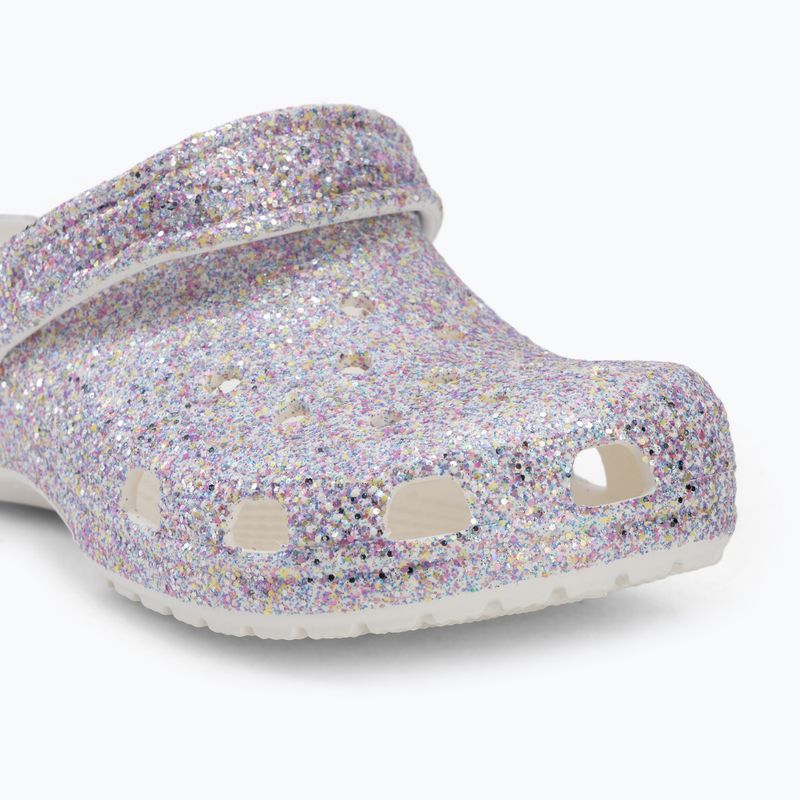 Klapki dziecięce Crocs Classic Fantasy Glitter white 8