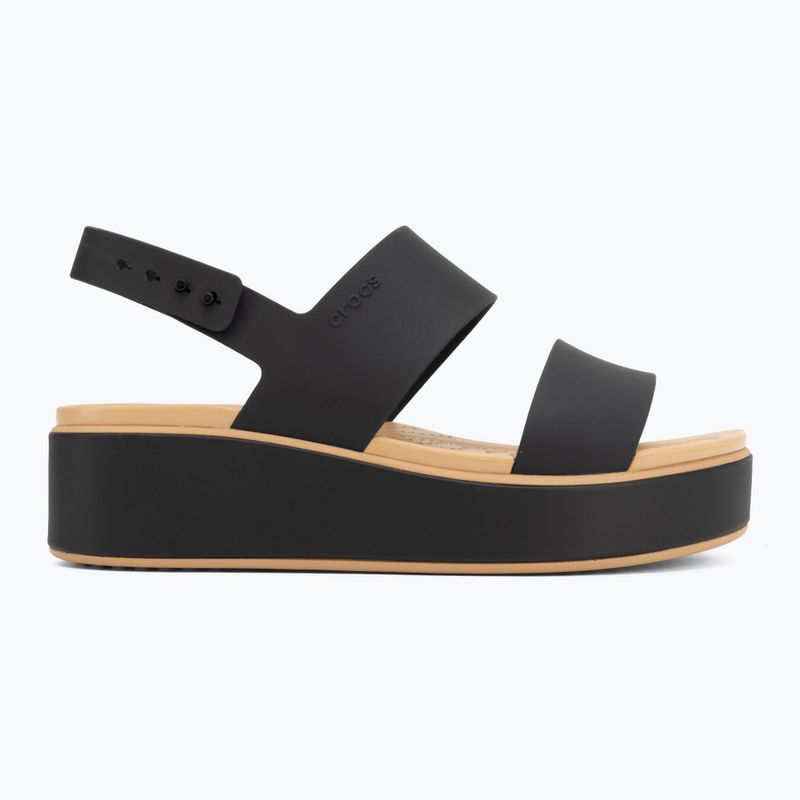 Sandały damskie Crocs Brooklyn Matte Wrap Low Wedge black/cashew 2