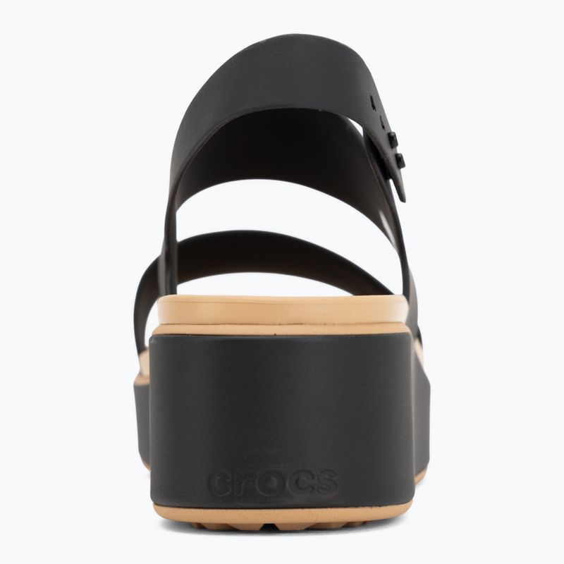 Sandały damskie Crocs Brooklyn Matte Wrap Low Wedge black/cashew 6