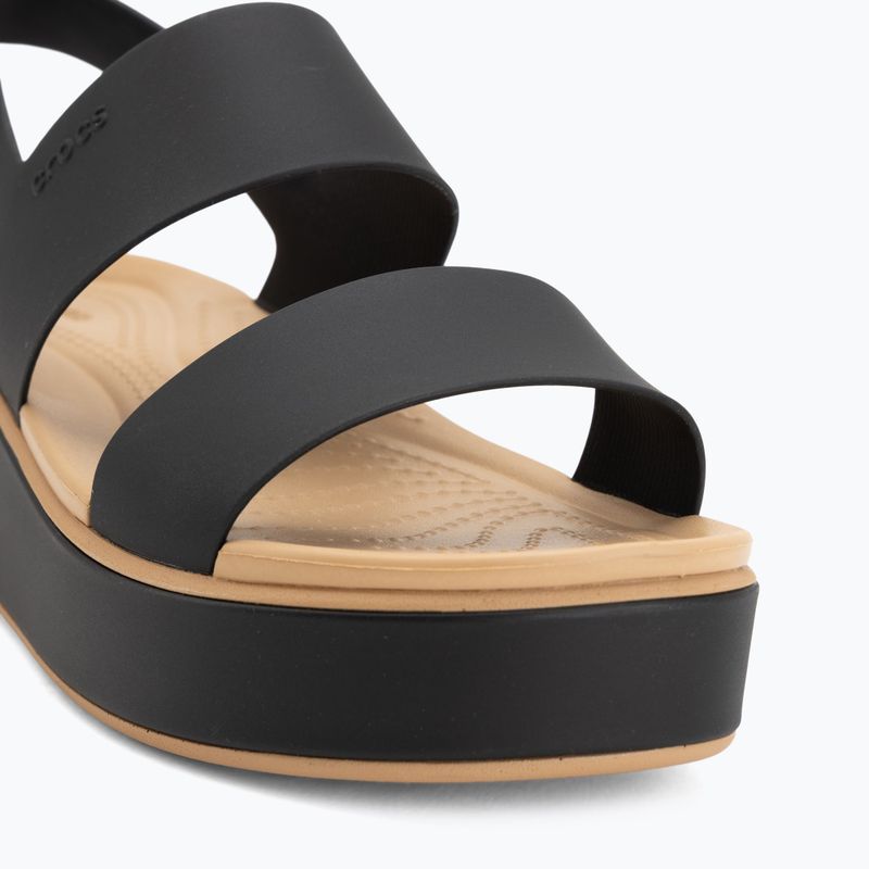 Sandały damskie Crocs Brooklyn Matte Wrap Low Wedge black/cashew 7