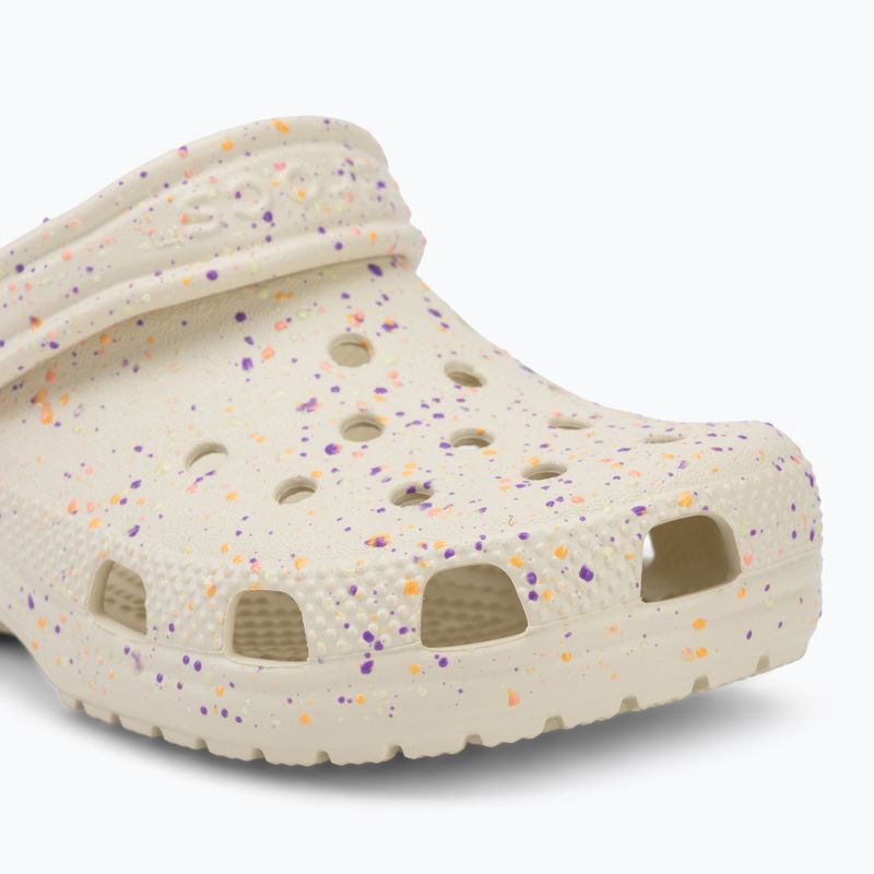 Klapki dziecięce Crocs Classic Glow Paint Splatter summit white/multi 8