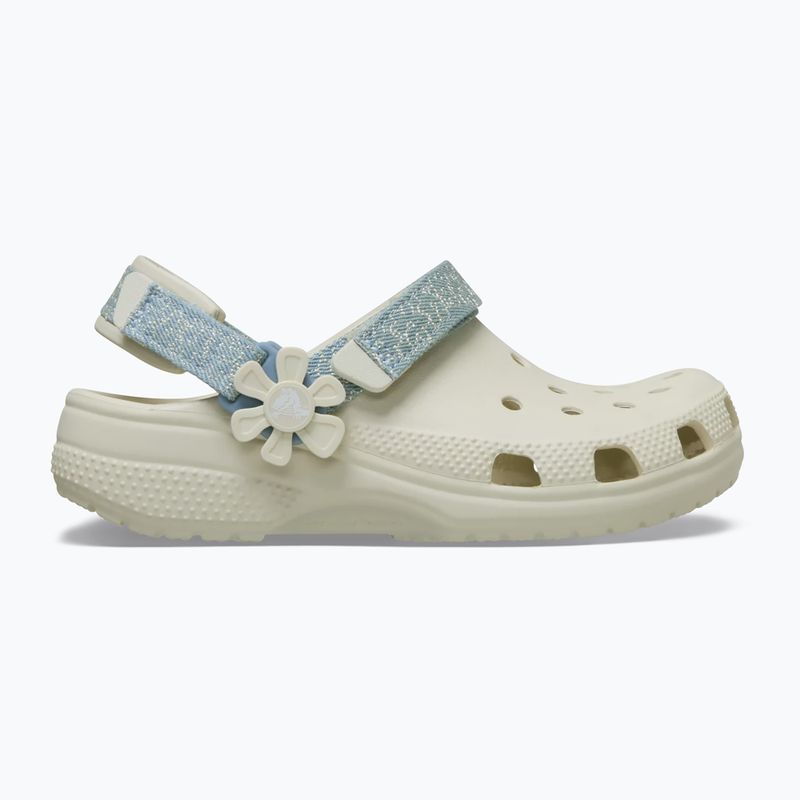 Klapki dziecięce Crocs Classic Denim Flower Adjutment Backstrap summit white 10