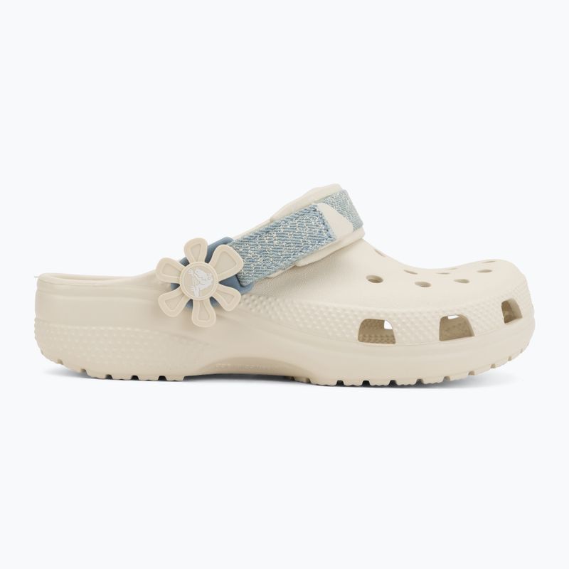 Klapki dziecięce Crocs Classic Denim Flower Adjutment Backstrap summit white 3