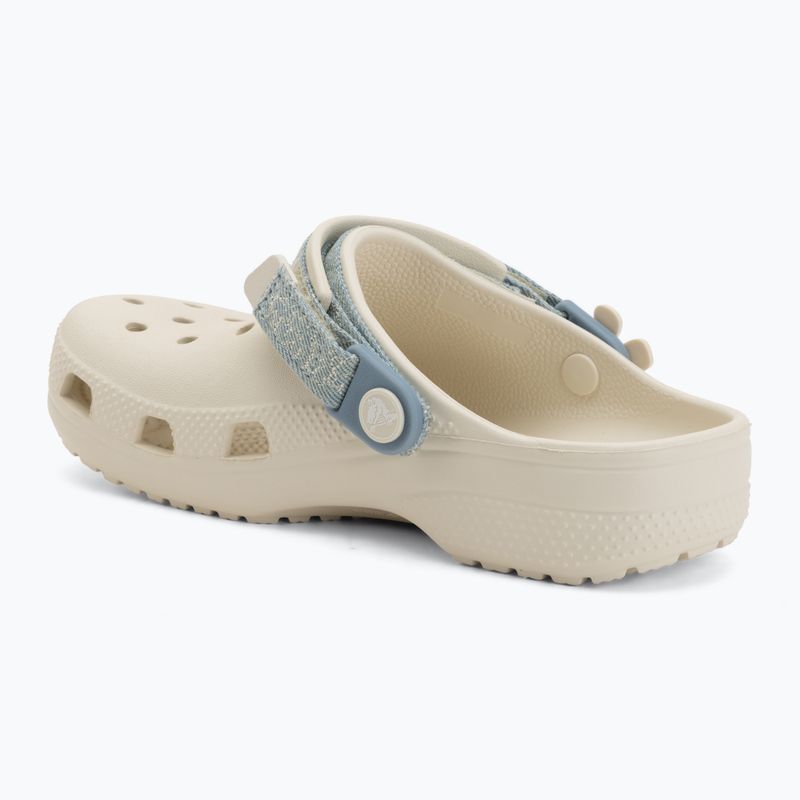 Klapki dziecięce Crocs Classic Denim Flower Adjutment Backstrap summit white 4