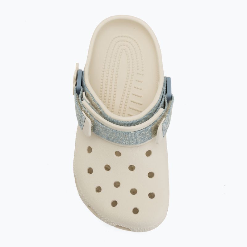 Klapki dziecięce Crocs Classic Denim Flower Adjutment Backstrap summit white 6