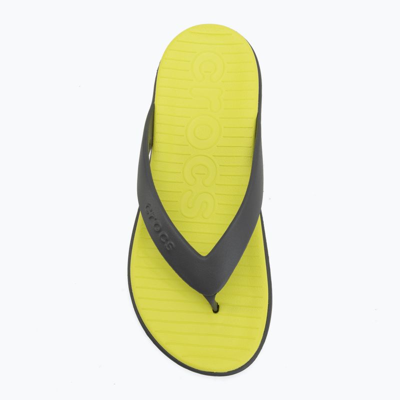 Japonki Crocs Coast Flip slate grey/citrus 5