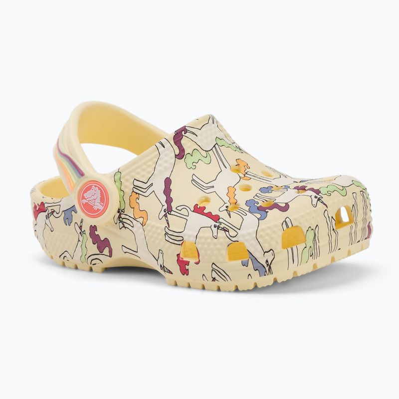 Klapki dziecięce Crocs Classic Unicorn Graphic yellow light 2