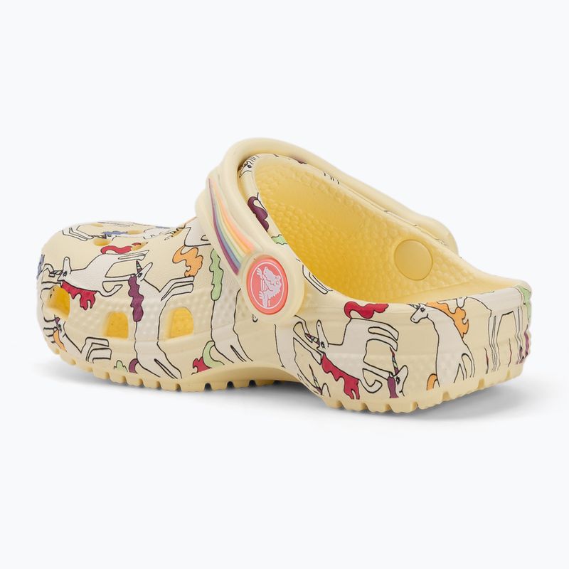 Klapki dziecięce Crocs Classic Unicorn Graphic yellow light 4