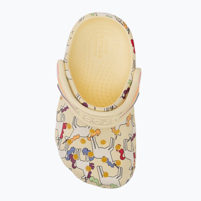 Klapki dziecięce Crocs Classic Unicorn Graphic yellow light 6