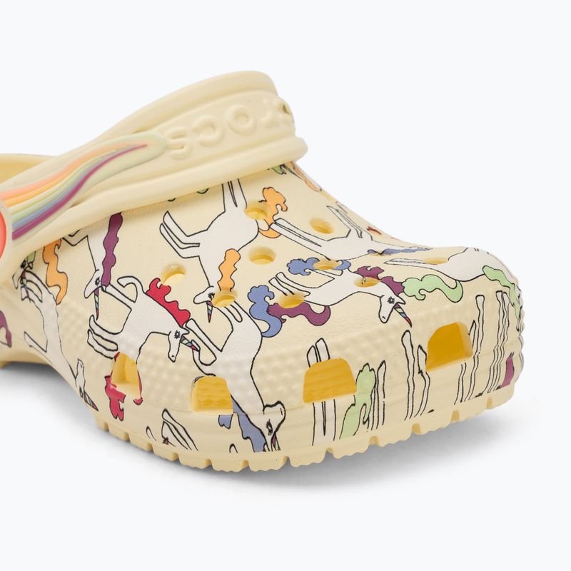 Klapki dziecięce Crocs Classic Unicorn Graphic yellow light 8