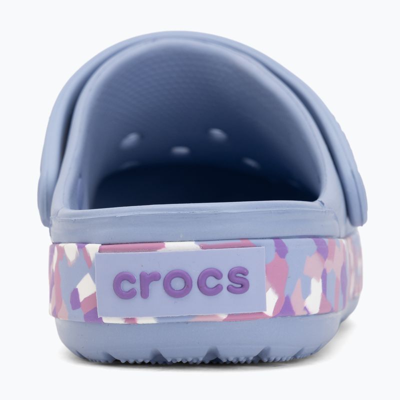 Klapki dziecięce Crocs Crockband Glow Confetti Band blue haze/multi 7
