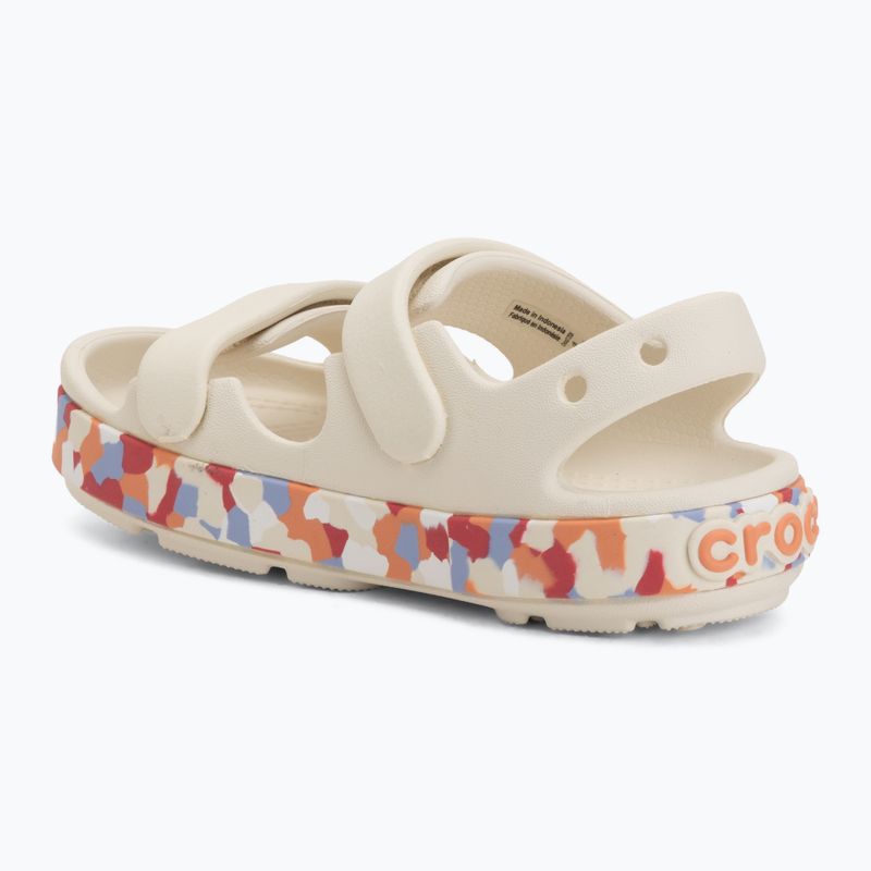 Sandały dziecięce Crocs Crocband Cruiser Glow Confetti Band summit white/guava 3