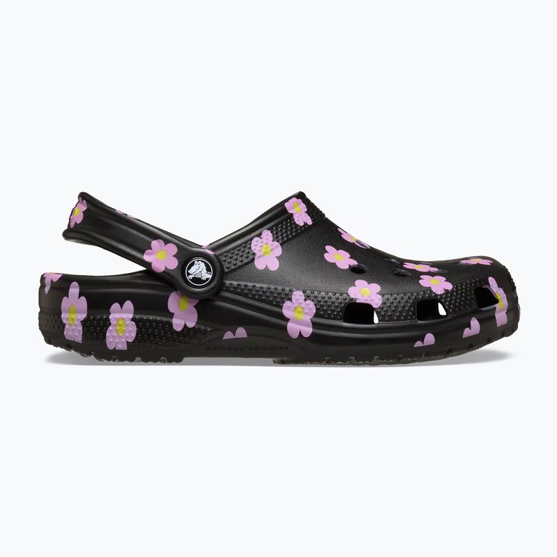 Klapki dziecięce Crocs Classic Flower black 2