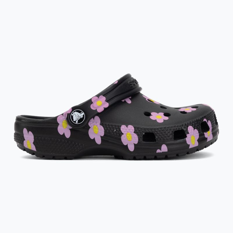 Klapki dziecięce Crocs Classic Flower black 3